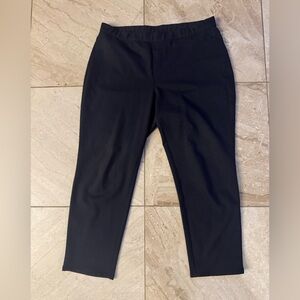 J Jill Ponte Slim Size Large Black Womens Trousers front and back pockets black